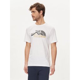 The North Face Póló Mountain Line NF0A87NT Fehér Regular Fit