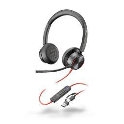 Poly Blackwire 8225 MS Teams fejhallgató, USB-C/A adapter, sztereó