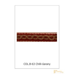 (43 szín) Bortni szalag. Díszítő bortni 111-63 Chilli-arany