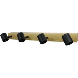 Avide Mennyezeti Lámpa Madeline 4xE27 Foglalattal Fa/Fekete (K)