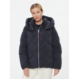 Tommy Hilfiger Pehelykabát Diamond Baffle WW0WW40199 Sötétkék Relaxed Fit
