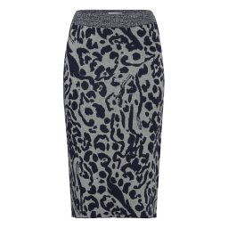 ICHI Ceruzaszoknya 20119723 Szürke Slim Fit