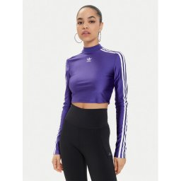 adidas Blúz 3-Stripes IR8133 Lila Slim Fit