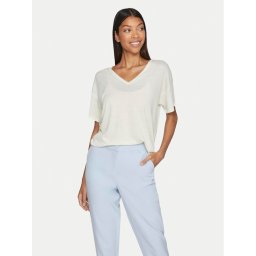 Vila Póló Abella 14089540 Fehér Relaxed Fit