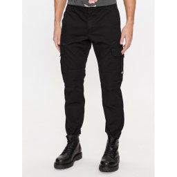 Tommy Jeans Szövet nadrág Ethan DM0DM17898 Fekete Relaxed Fit