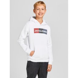 Jack&Jones Junior Pulóver Corp Logo 12152841 Fehér Regular Fit