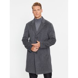 Boss Gyapjú kabát H-Hyde-Bib-234 50502250 Szürke Slim Fit