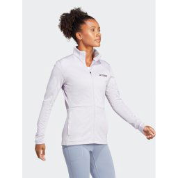 adidas Polár kabát Terrex Multi Full-Zip Fleece Jacket HN5461 Lila Slim Fit