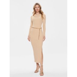 Michael Kors Kötött ruha MR4820O33D Bézs Slim Fit