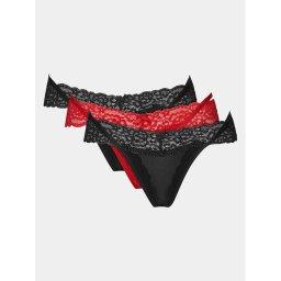 Hunkemöller 3 db tanga 3-Pack Willow Ulv String 203691 Fekete