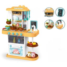 Mama Kiddies 43 részes 72 cm magas Spraying Mist Kitchen babakonyha szett narancs színben