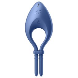 Satisfyer Bullseye - App-vezérelt vibrációs péniszgyűrű (kék)