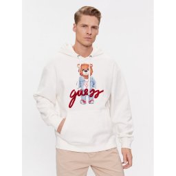 Guess Pulóver Eco Max M4RQ25 KBJ31 Fehér Regular Fit