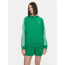 adidas Pulóver adicolor 3-Stripes IN8398 Zöld Oversize