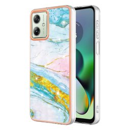 IMD MARBLE Motorola Moto G54 5G / G54 5G Power Edition GREEN GOLD védőburkolat