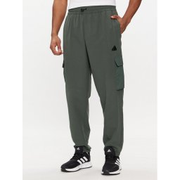 adidas Melegítő alsó City Escape Premium IN3699 Zöld Regular Fit