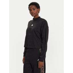 adidas Pulóver French Terry Print IP2267 Fekete Loose Fit
