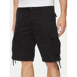Jack&Jones Szövet rövidnadrág Cole 12253122 Fekete Loose Fit