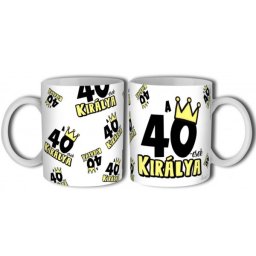 Kerámia bögre 40. születésnapra, férfiaknak