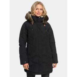 Roxy Pehelykabát Ellie Jk Otlr ERJJK03554 Fekete Regular Fit