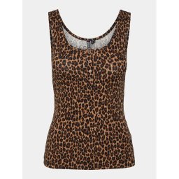 Pieces Felső Kitte 17148394 Barna Slim Fit