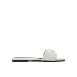 Calvin Klein Jeans Papucs Flat Sandal Slide Mg Met YW0YW01348 Fehér