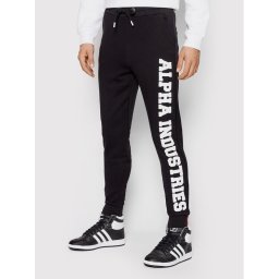 Alpha Industries Melegítő alsó Big Letters 126343 Fekete Regular Fit