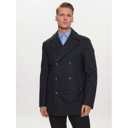 Boss Kabát P-Hyde-Peacoat-233 50498100 Sötétkék Slim Fit