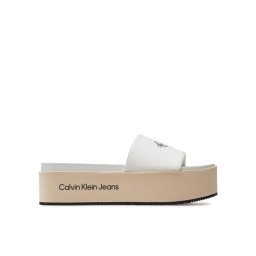 Calvin Klein Jeans Papucs Flatform Sandal Met YW0YW01036 Ekru