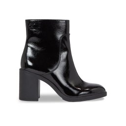Calvin Klein Jeans Bokacsizma Mid Block Heel Boot Naplak Wn YW0YW01258 Fekete
