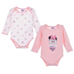 BIO PAMUT hosszú ujjú body Minnie Egér szett/2db
