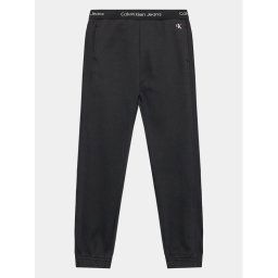 Calvin Klein Jeans Melegítő alsó Intarsia IB0IB01681 Fekete Regular Fit