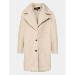 Vero Moda Curve Báránybőr kabát 10299551 Bézs Regular Fit
