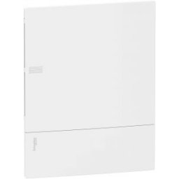 RESI9 MP Kiselosztó, teli ajtó, süllyesztett, 2x12 modul, PEN sín, komplett, fehér MIP22212