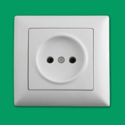 VISAGE Csatlakozóaljzat védőföldelés nélkül IP20 Fehér