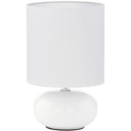 Asztali lámpa fehér kerámia/fehér textil 1x40W Trondio EGLO93046