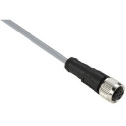 Pre Wired Connector, Pvc, Female, M12, 5
