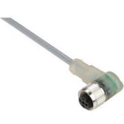 Pre-Wired Connector, Pvc, Female, M12, 3