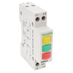 Sorolható ledes jelzőlámpa, sárga / zöld / vörös 3×230V AC