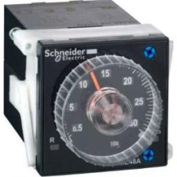 Zelio Time 48x48mm panelre szerelhető bekapcsolás késleltető időrelé, 2 CO, 5A, 24-240VAC/DC 8 tűs