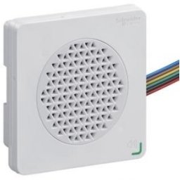 Harmony XVSV DIN72 (72x72 mm) elektromos hangjelző, szerkeszthető jelzés, NPN, 12-24VDC, fehér