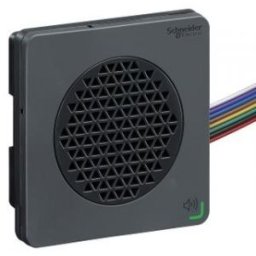 Harmony XVSV DIN72 (72x72 mm) elektromos hangjelző, szerkeszthető jelzés, NPN, 12-24VDC, fekete