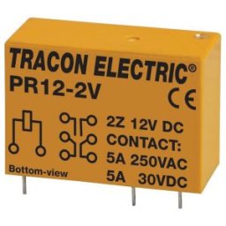 Print relé 12V DC / 2×CO (5A, 230V AC / 30V DC)