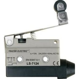 Helyzetkapcsoló, rugószáras-csuklógörgő 1×CO, 2A/230V AC, 65mm, IP40