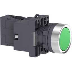 Harmony Easy Series Ø22 Világító nyomógomb, zöld, 24V AC/DC, 1NO
