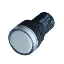 LED-es jelzőlámpa, fehér 12V AC/DC, d=16mm