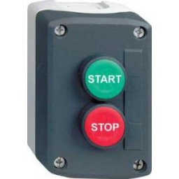 Harmony XALD tokozott nyomógomb, 1 piros - 1 zöld nyomógomb, 1NC+1NO, "Start" "Stop" feliratok