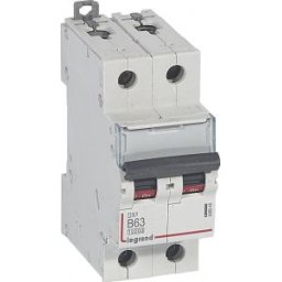DX3 Kismegszakító 2P B 63A 10kA/16kA 408948