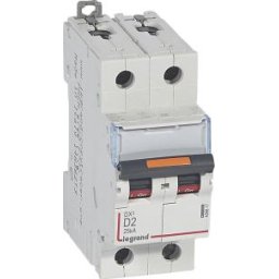 DX3 Kismegszakító 2P D 2A 25kA 409817