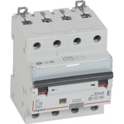 Dx3 4P Kombinált Áram-Védőkapcsoló C16 6000A / 10Ka 30Ma A-Hpi 411244